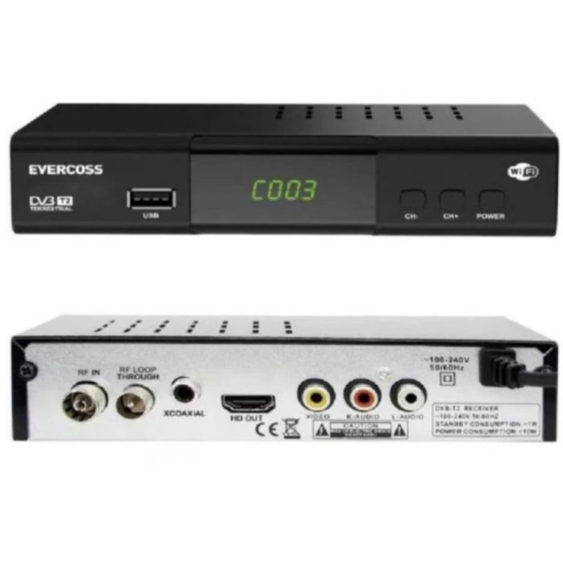 EVERCOSS STB SET TOP BOX PRO DIGITAL TV RECEIVER FULL HD