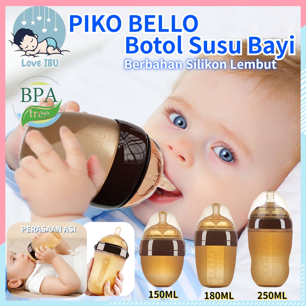 Botol Bayi Silikon Botol Silikon Dengan Pegangan Artefak Penyapihan Bayi 250ML 180ML 150ML Botol Bayi Dengan Sedotan  Botol Susu Bayi Silikon Leher Lebar