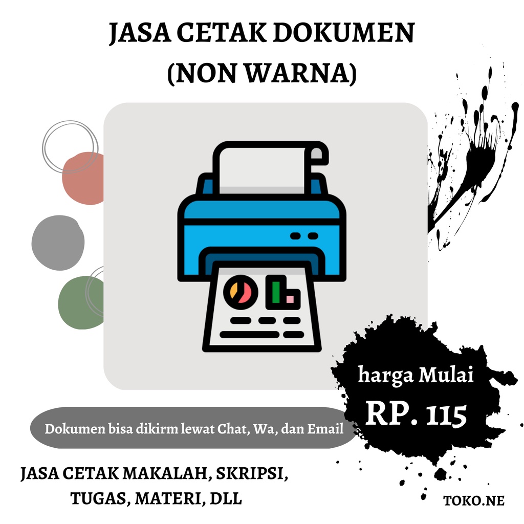 

PRINT HITAM PUTIH print/cetak dokumen, buku, makalah, skripsi, tugas, soal dll