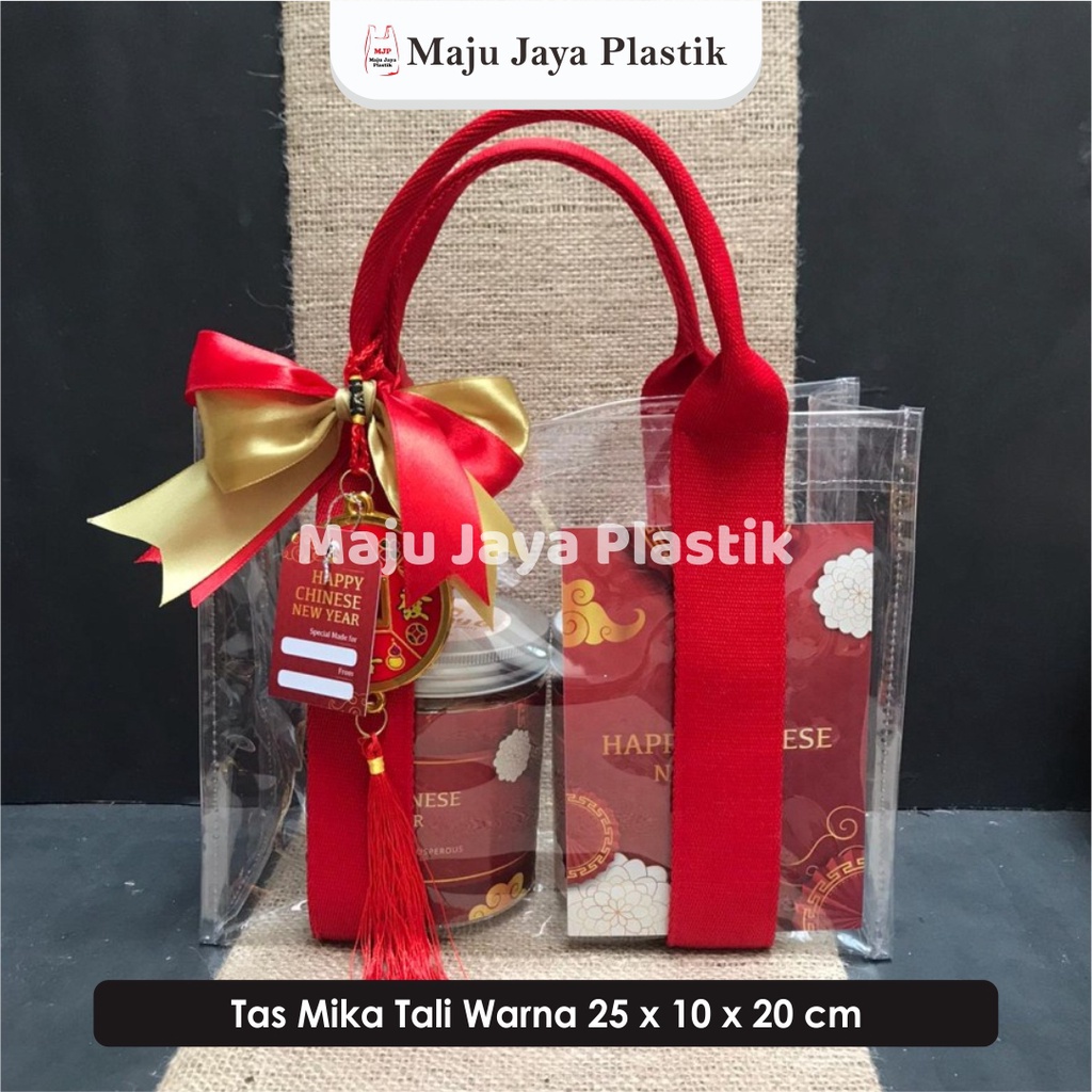 

Tas Mika Transparan Tebal Warna | Goodie Bag Mika Korea | Hampers Mika 20x10x20 25x10x20 30x10x20 cm