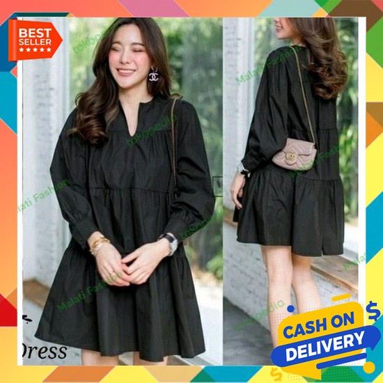 Hans - Dress Pesta Wanita / Mini Dress / Dres Korea / Baju Dres Wanita Seksi [Hn] Dress Mftizia Ld 1