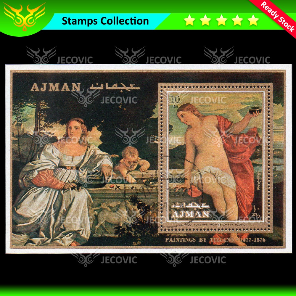 

Ajman Tiziano Painting Nudes Art , Prangko Souvenir Sheets
