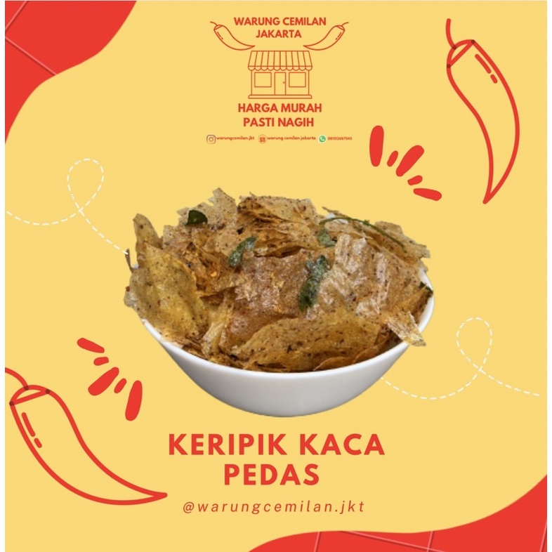 

KERIPK KACA PEDAS 100GR