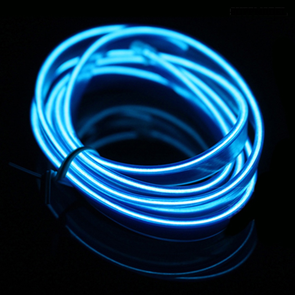 [Auto] 12v Mobil Auto Styling Fleksibel Interior Decor Strip Lampu Kabel Kawat LED