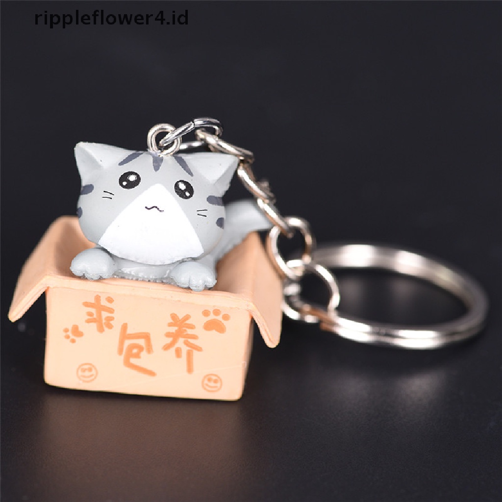 {rippleflower4.id} 4 Pcs Cats Keyring Gantungan Kunci Kucing Kartun Gantungan Kunci Mobil Liontin Tas Dompet Hadiah~