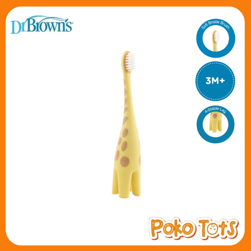 Dr. Brown's Giraffe Training Toothbrush Infant to Toddler Sikat Gigi Bayi dan Anak WHS