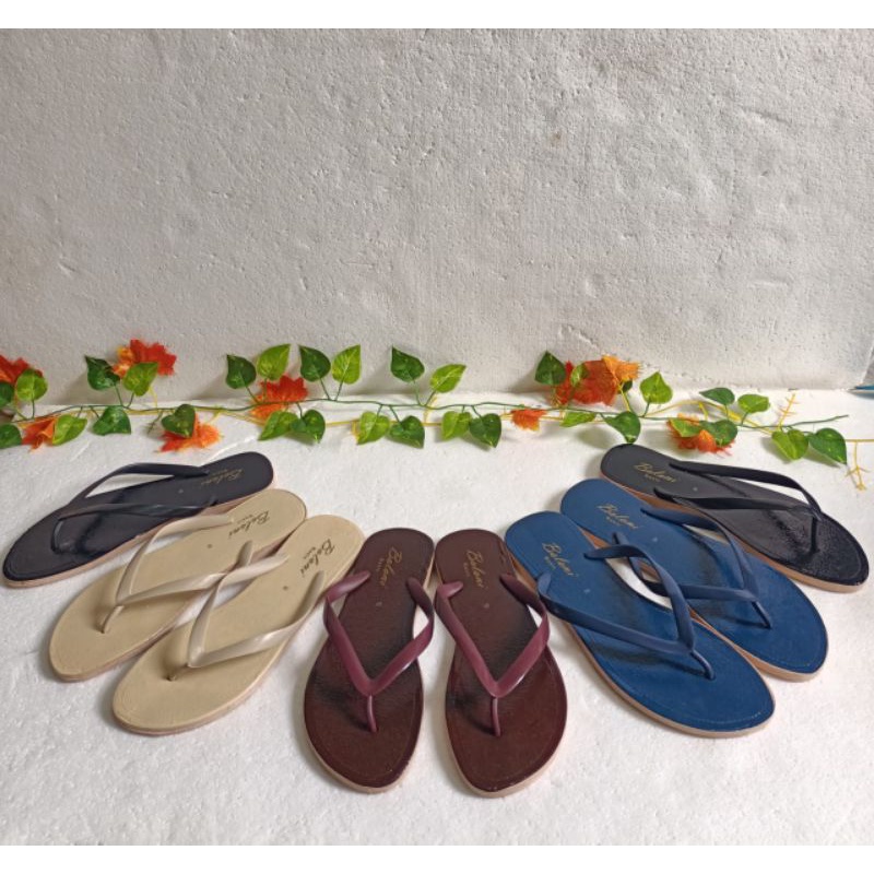 (BASIC)Sandal Japit Jelly Wanita Casual Boloni Sendal Cewek Doff Polos Alas Karet Nyaman