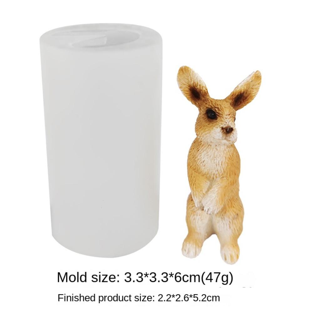 Solighter Easter Mold Craft DIY Animal Gypsum Kelinci Cetakan Silikon