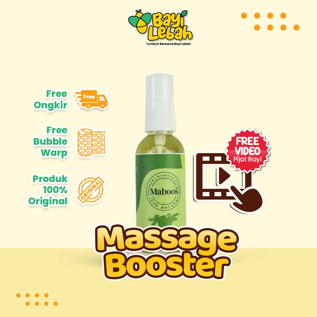 MABOOS | Essential Oil Bayi Ibu Anak | Baby Massage Oil | Natural Oil | Perawatan Kulit Bayi | 60ml