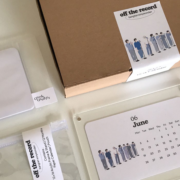 

✨NEW✨ - goodsgoodies BTS Acrylic Desk Calendar / Kalender Meja Aesthetic