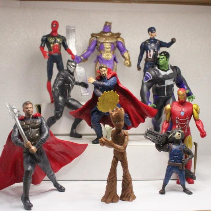Action Figure Set Avengers End Game Karakter Marvel Thanos Thor (01E)