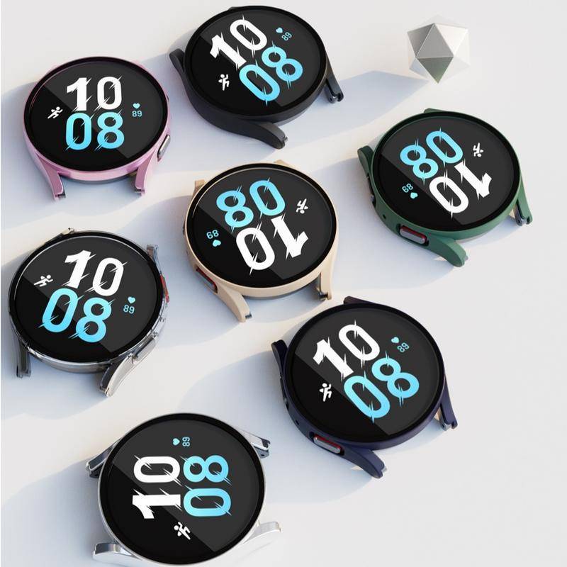 Case Pelindung Bahan Kaca Matte 44mm 40mm Untuk Samsung Galaxy Watch 4