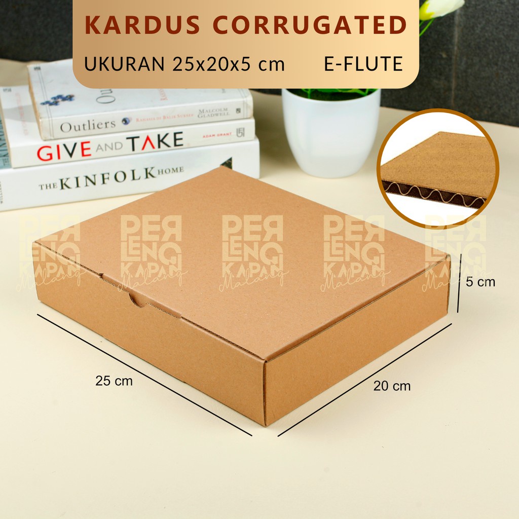 Jual Kardus Corrugated 25x20x5 CM Die Cut Kotak Karton Box