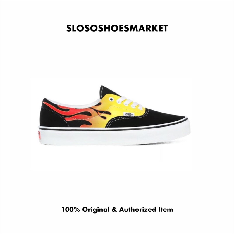 Vans Era Flame Red Black True White - 100% Original / RESMI