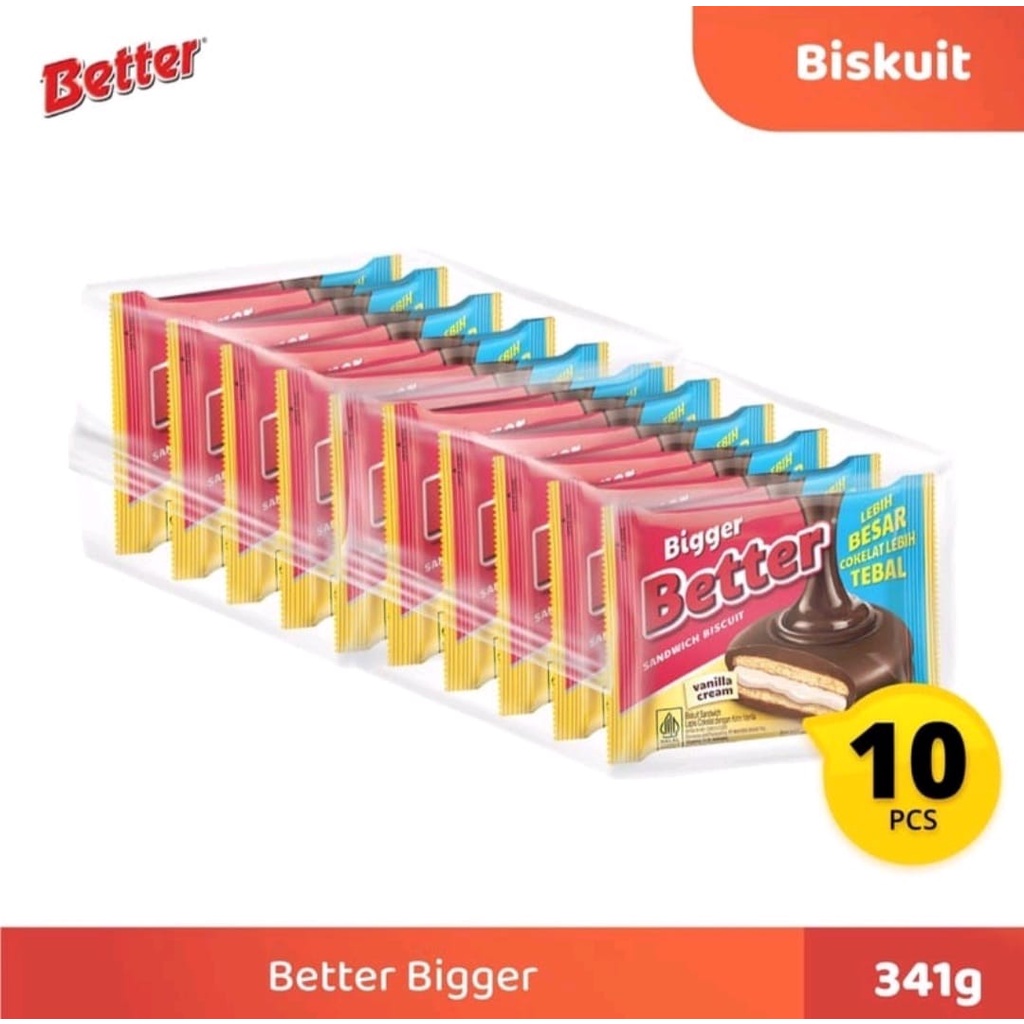 Roma Better Bigger Sandwich Biscuit Vanilla Cream | Isi 10 Bks @ 27g