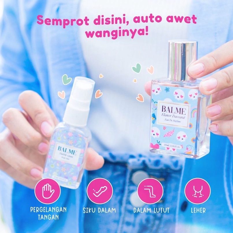 Balme Parfum Wanita Pria Tahan Lama Parfume Farfum Wanita Tahan Lama Dan Wangi 24 Jam Perempuan Non Alkohol Soft Body Mist Spray 30ml