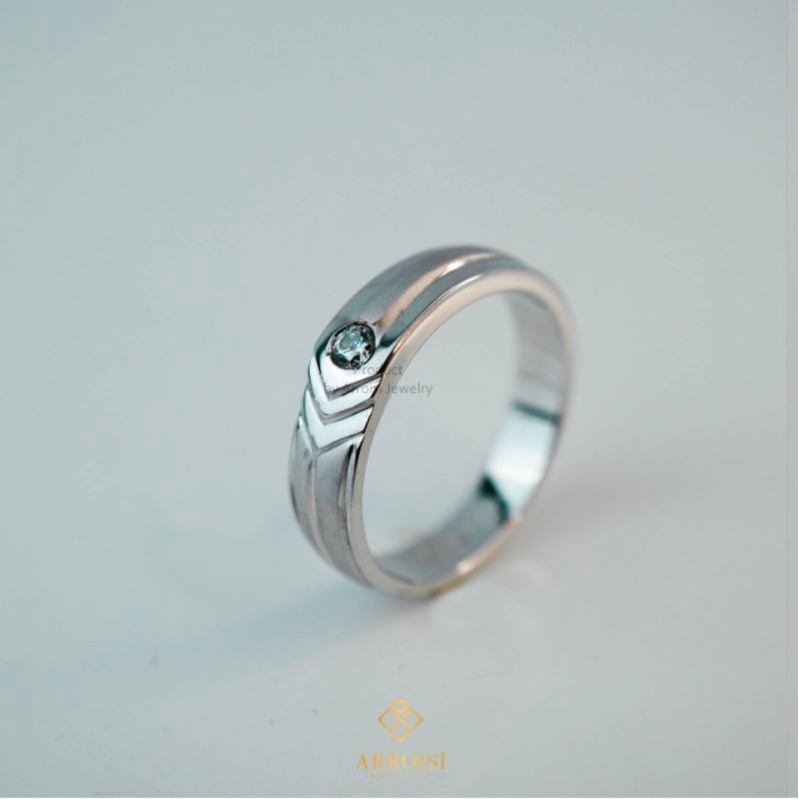 Cincin Nikah Cincin Tunangan Single Pria Palladium 10% Bergaransi Malang