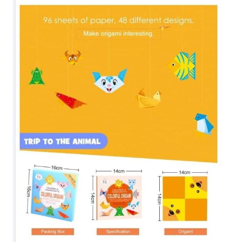 

Big Sale Kertas Lipat Origami 3D Kartun Animal Mainan Edukasi Anak / Mainan Origami Anak Dengan Buku Petunjuk .,