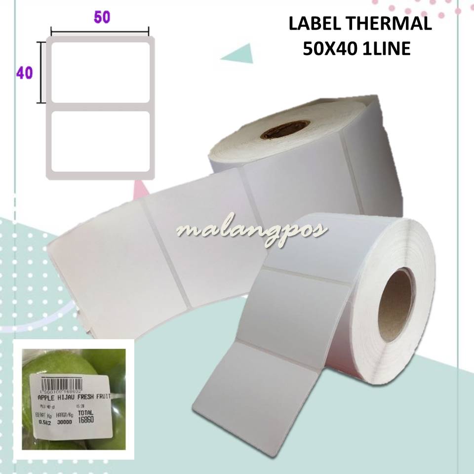 LABEL TIMBANGAN DIGITAL LABEL THERMAL 50x40 MM 1 LINE STIKER BUAH SAYURAN SWALAYAN DIGI SM100P