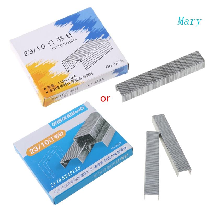 Mary 1000Pcs/Box Heavy Duty23Per10 Metal Untuk Staples Stapler Kantor Sekolah Supplie