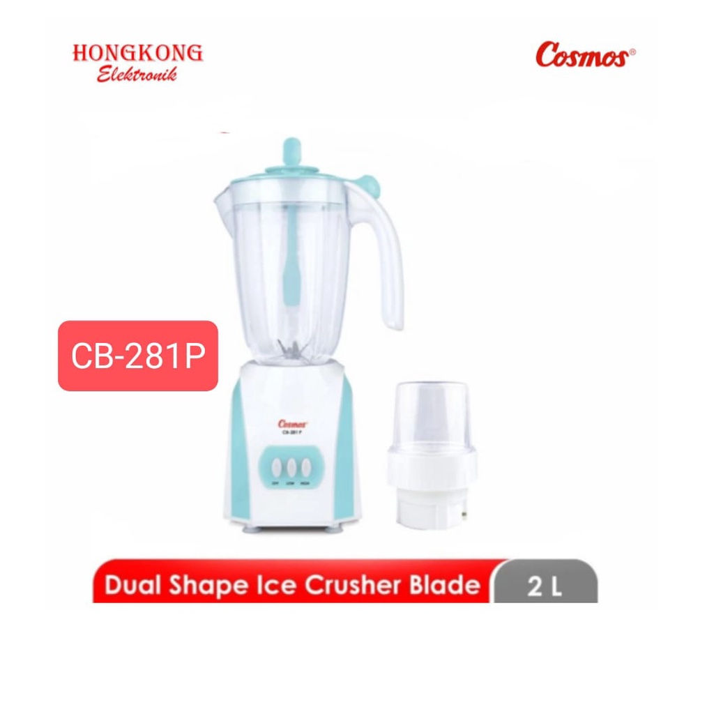 Blender Plastik 2 Liter 2 in 1 Cosmos CB-281P Blender Cosmos CB 281 P