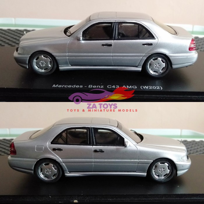 Diecast Mercedes Benz C-Class C43 AMG Silver W202 Spark Resin 1:43 - NS6