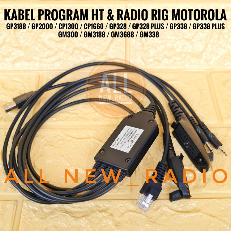 KABEL PROGRAM HT MOTOROLA GP338 GP328 ATS2500 GP328 PLUS CP1660 GP2000 GP3188 / KABEL PROGRAM RADIO 