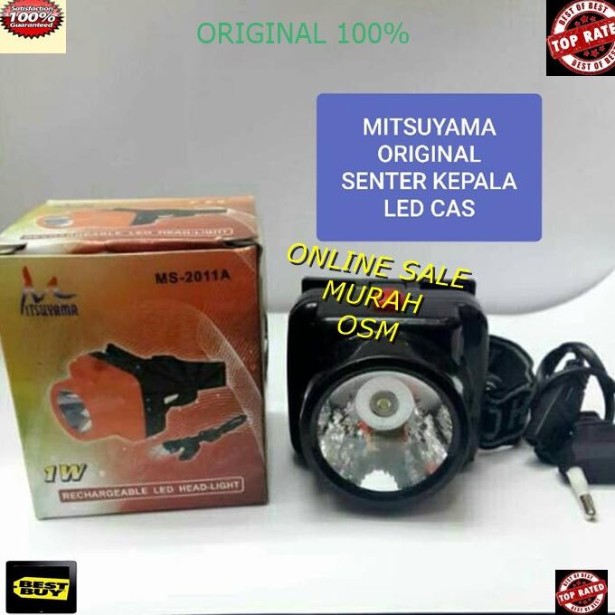 PRODUK- ORIGINAL SENTER KEPALA PALA CAS CASAN BATERAI PUTIH LED SINAR CAHAYA TERANG LAMPU LAMP ASLI 