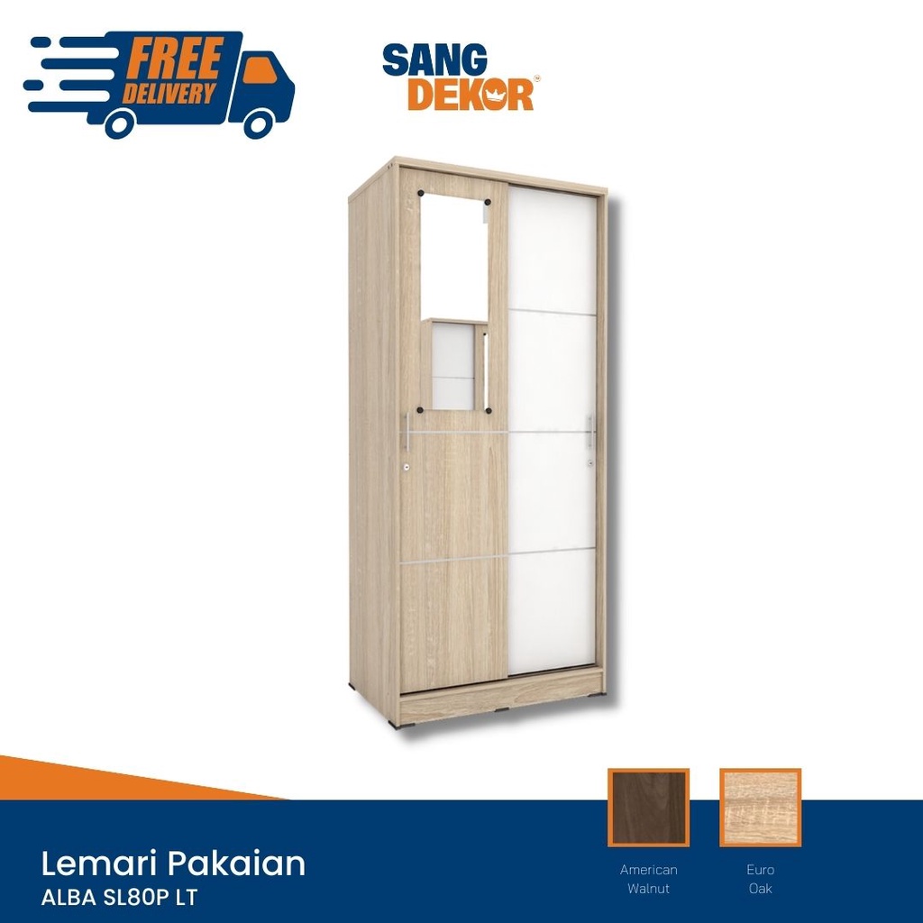 ALBA SL80P LT LEMARI PAKAIAN/LEMARI BAJU/LEMARI SERBAGUNA