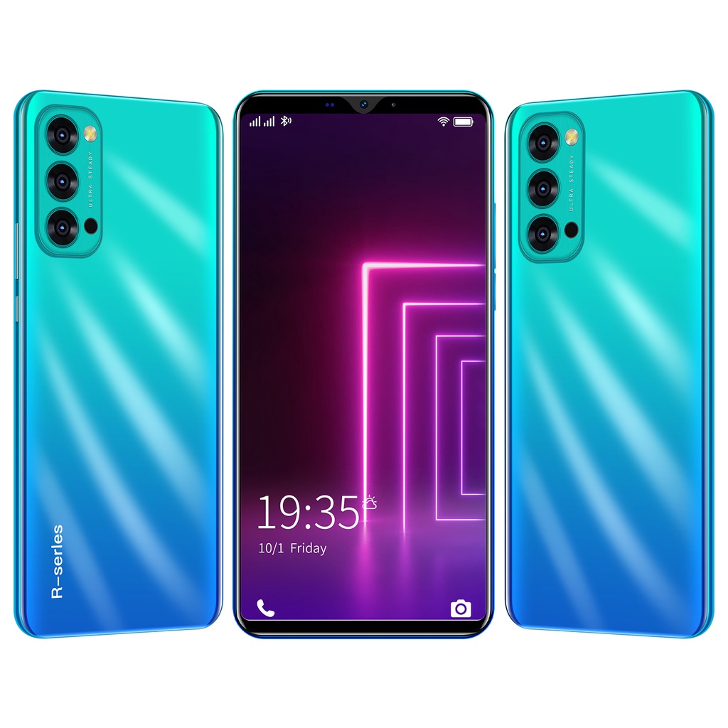 【Bisa COD】HP Murah 0PP0 Reno6 Pro 5G 6.53 Inci Ponsel Android RAM 6GB ROM 128GB Dual Card SIM Smartphone Garansi resmi Gratis-Green 8+256