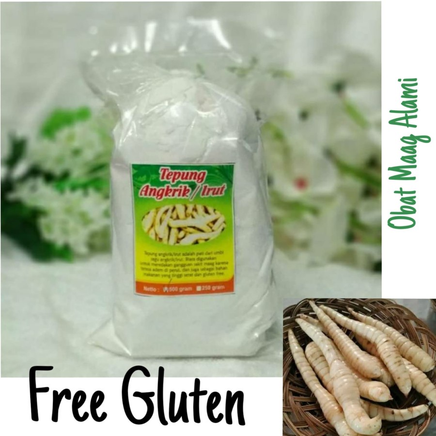 

Tepung Irut Untuk Meredakan Maagh dan Asam Lambung 500 gram / Tepung Angkrik / Tepung Garut / Arrowroot Flour