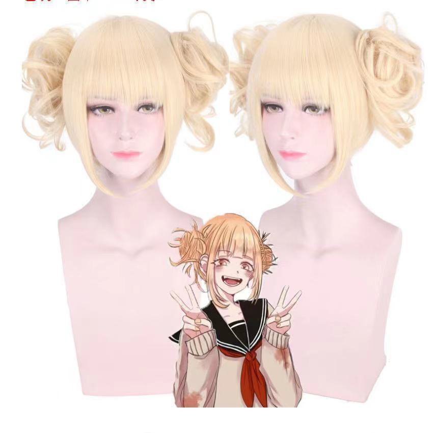 My Hero Academia Boku no Hero Academia Himiko Toga Cosplay Wig Costume JK Golden Wig