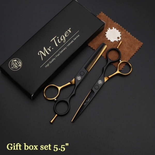 

Dijual GuntingRambutProfessionalBarber5.5Inch2PCS-440C-BlackGold Diskon
