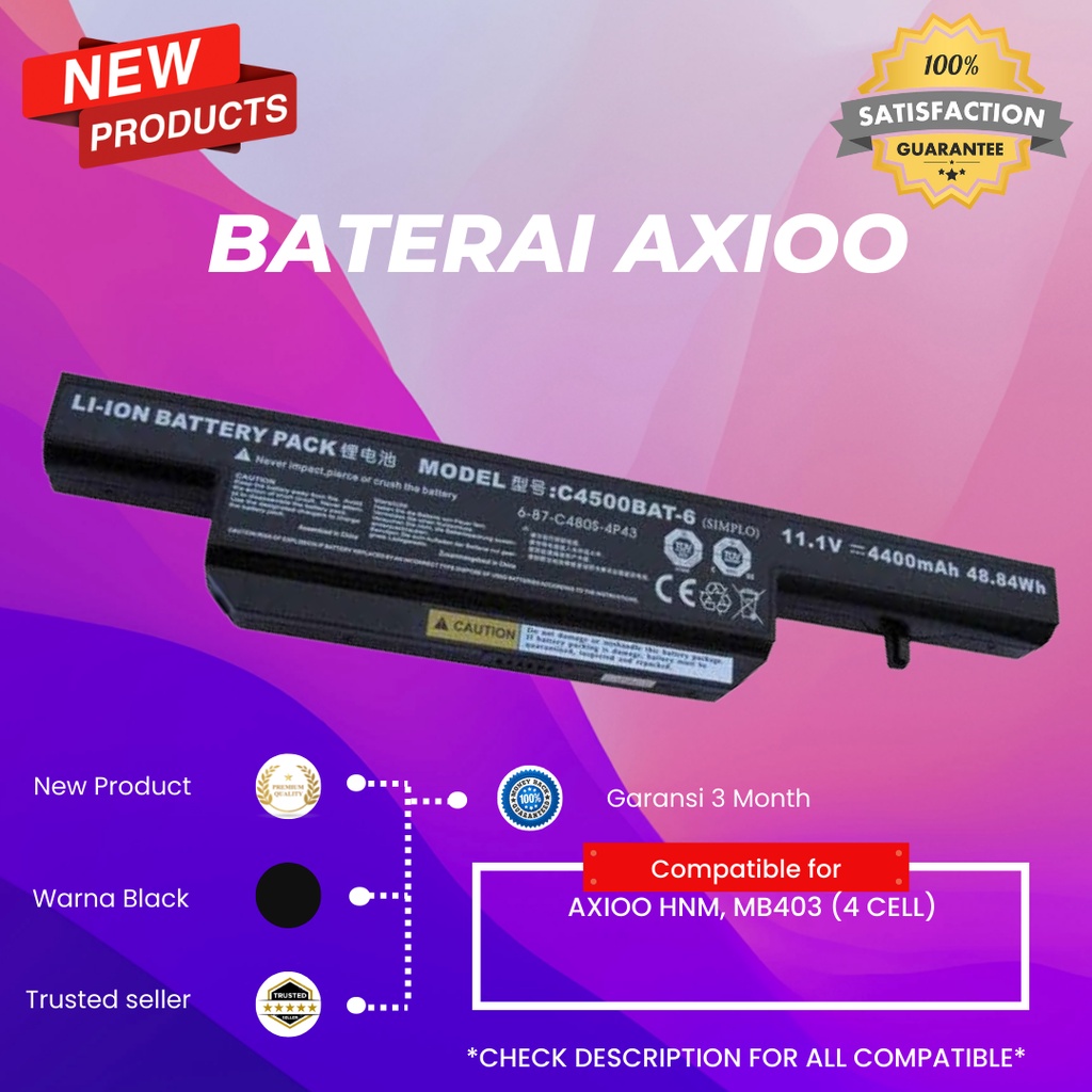 Original Baterai Laptop AXIOO HNM MB403 (4 CELL)