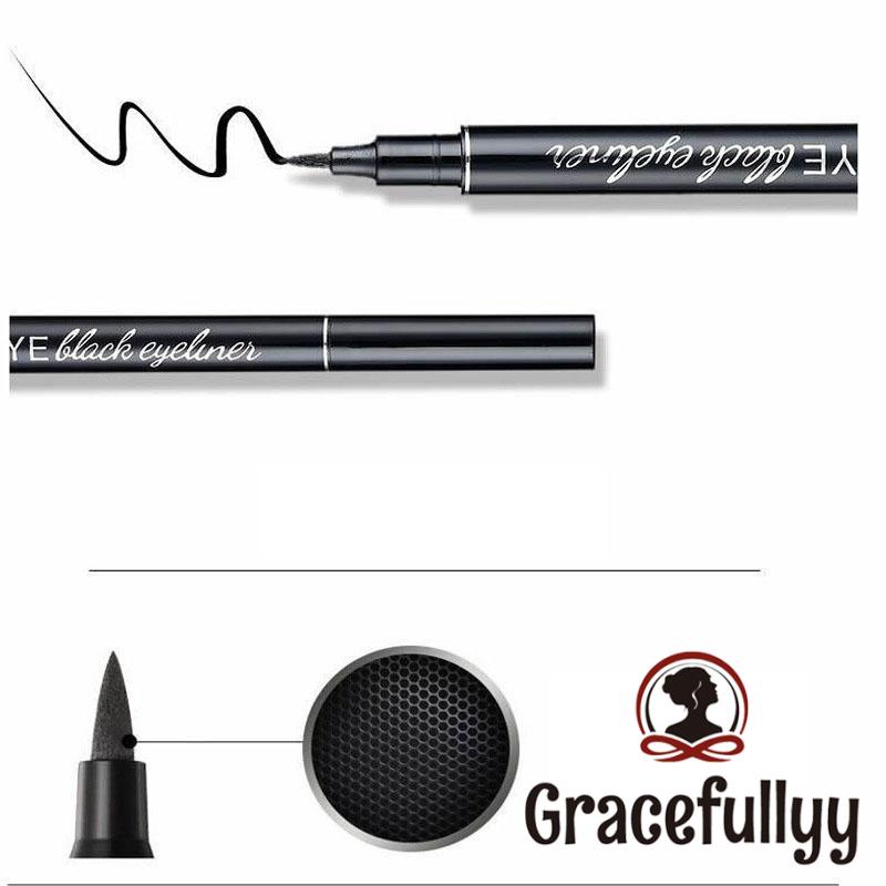 1Eyeliner Pensil Alis Korea Cair Warna Hitam Anti Air Make Up Waterproof Pen Big Eye Hitam Tahan Lama-GY-7
