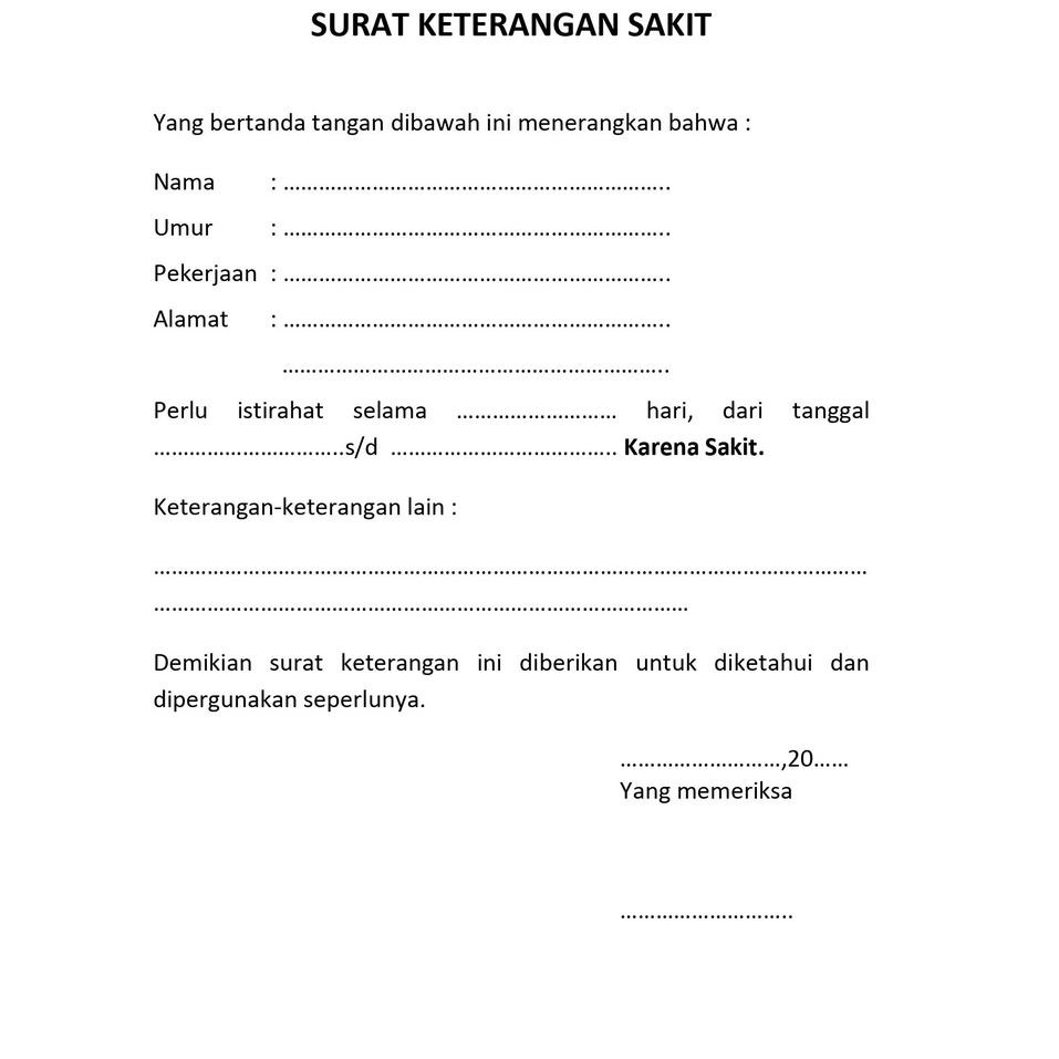 9+NX3-B Blangko Buku Surat Keterangan Sakit 1 Ply [VN2]