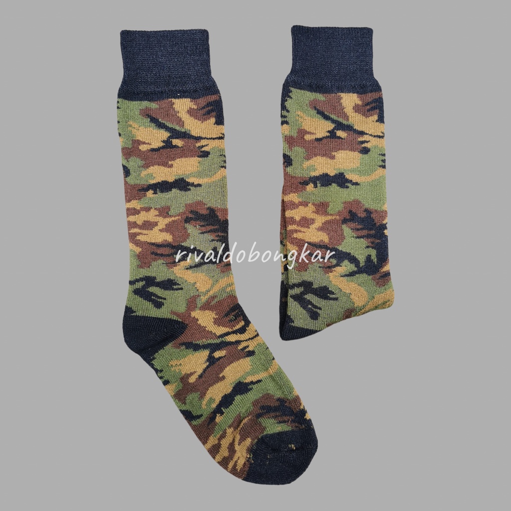 3 PASANG KAOS KAKI TEBAL TNI PDL LORENG / KAOS KAKI PDL TEBAL