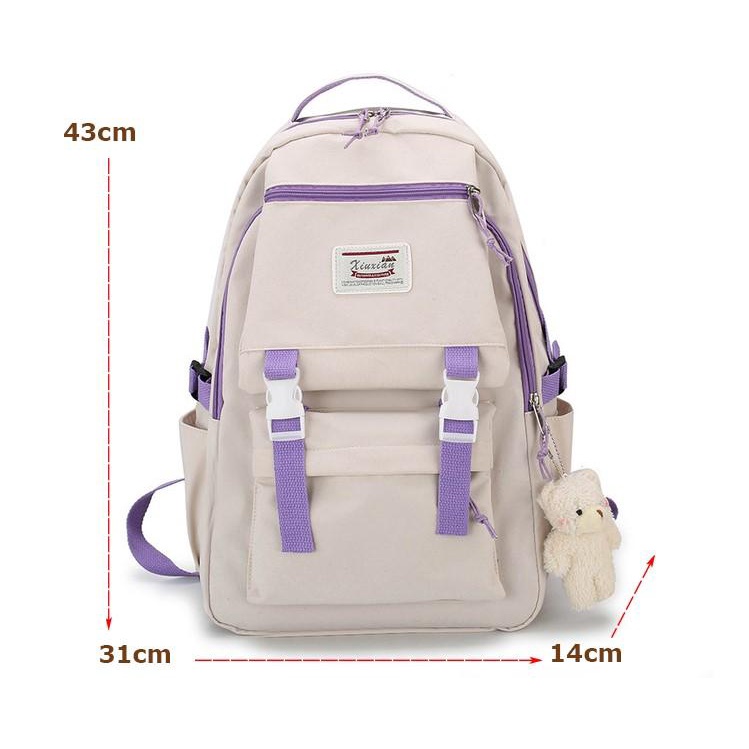 Tas Ransel Sekolah Korean Style Simple Import WATERPROOF A180