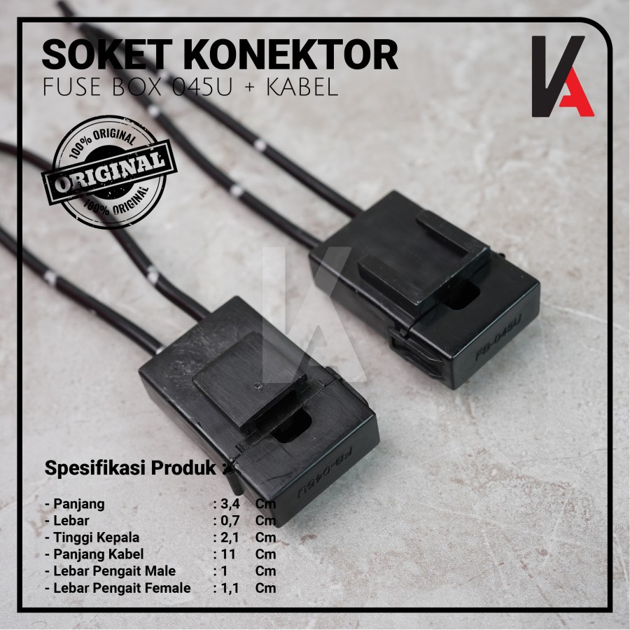 Soket Sikring 045U / Rumah Sikring / Socket Sekring Fuse Box Hitam