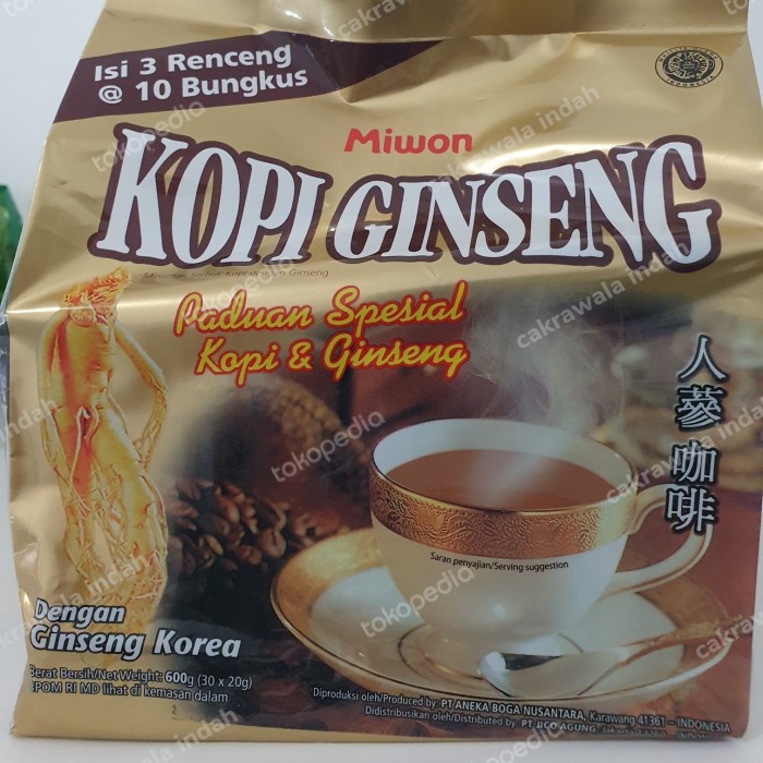 

Kopi Ginseng Miwon isi 30 sachet