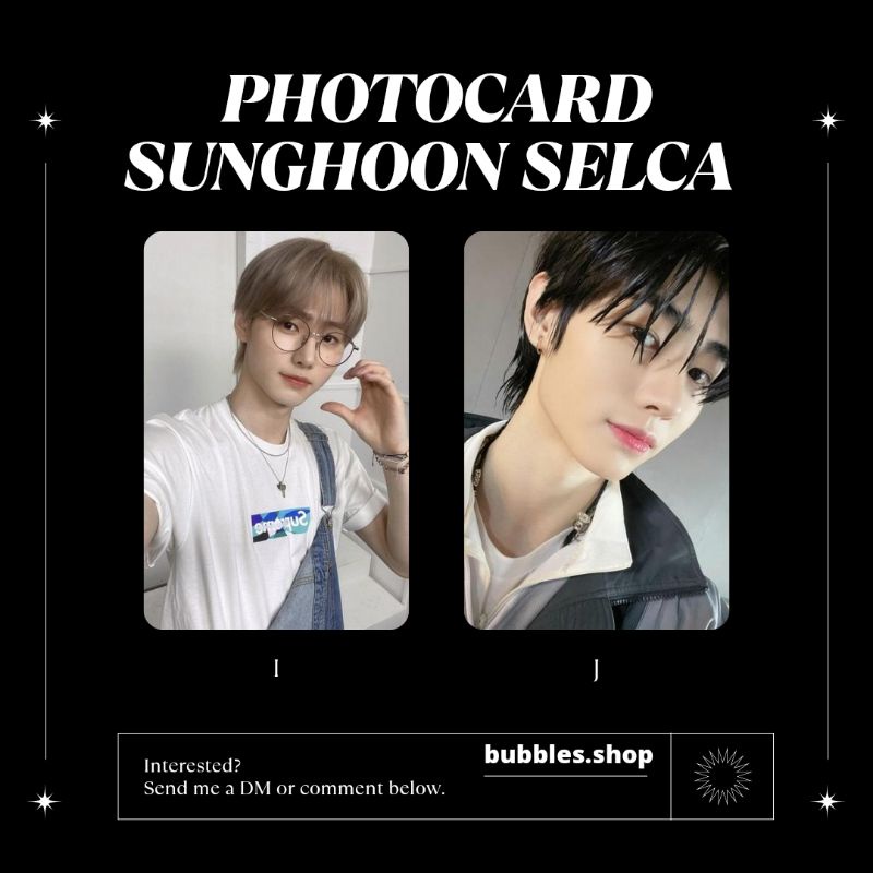 PHOTOCARD UNOFFICIAL SUNGHOON ENHYPEN SELCA