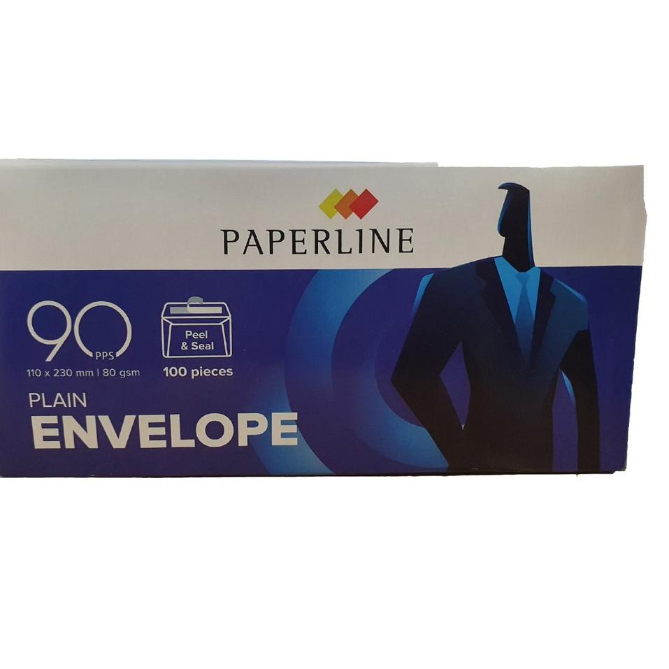 

═╬═ Amplop DL Putih Polos PAPERLINE 90 isi 100 (110 x 220 mm) 80 Gram Gsm