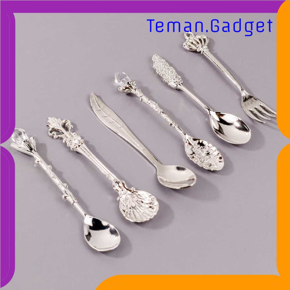 TG - DPR JYC Set Sendok Garpu Teh Vintage Teaspoon Fork Royal Style - LTA057
