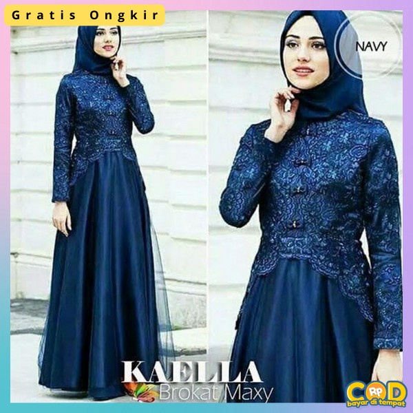 Gami Ibuk Busui Pesta Elegan Gsmis Muslim Buat Lebaran Modern Baju Dress Polos Tanggung Ibu Hamil Ga