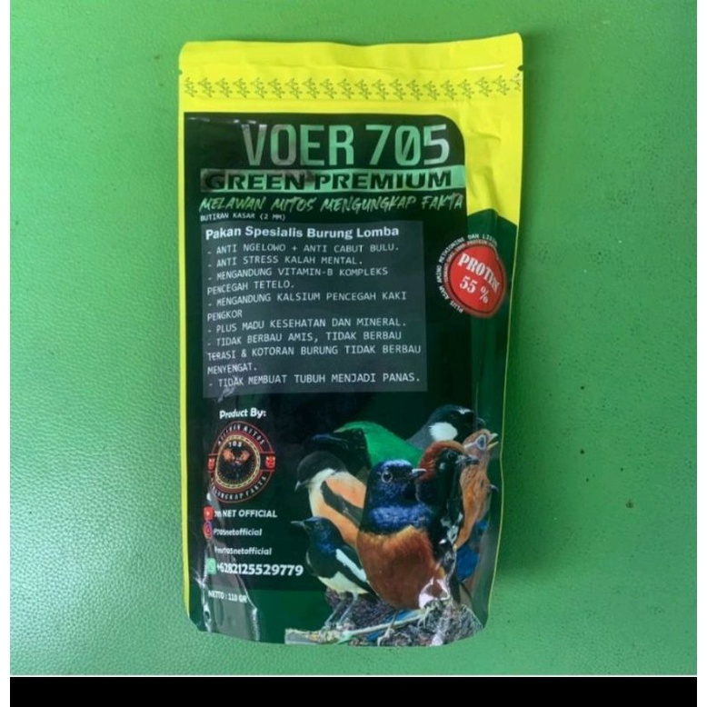VOER 705 GREEN PREMIUM 55% ISI 110g Butiran kasar warna hijau