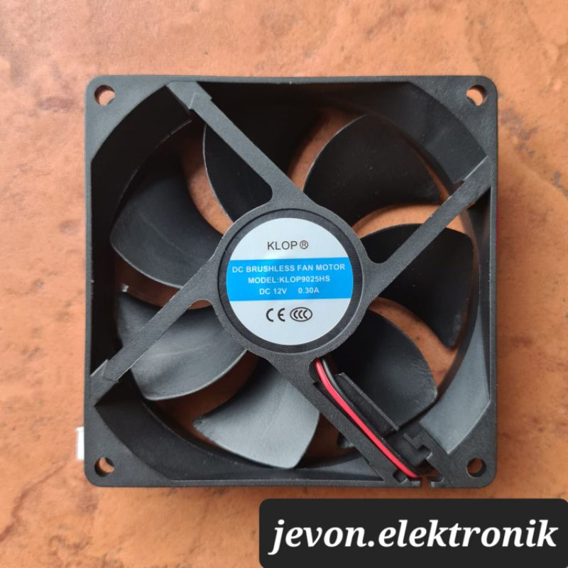 Klop Brushless Fan DC 4x4 6x6 8x8 9x9 12x12 cm 12V Motor Kipas 12 V Volt