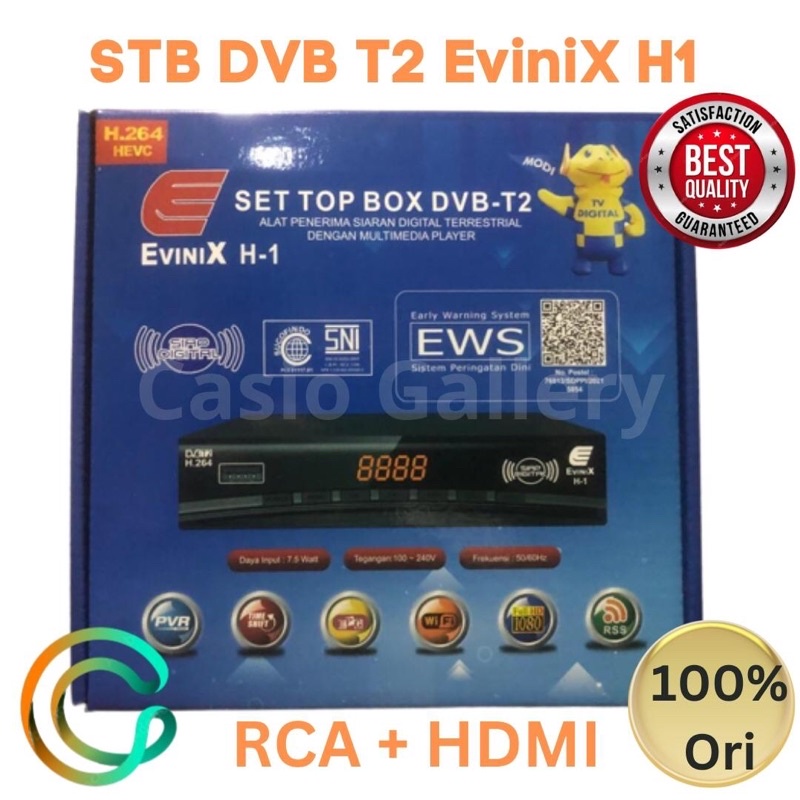 Jual Set Top Box TV Digital Evinix H1 DVBT2 New 2021 Free HDMI
