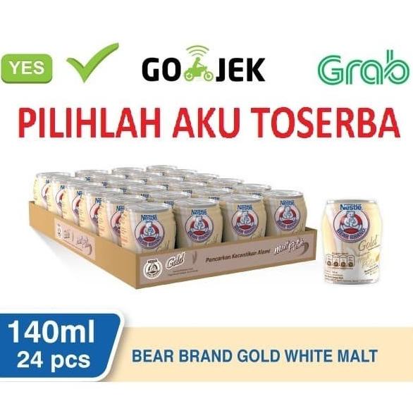 

Susu Beruang Bear Brand Gold White Malt - 140 ml (1pack isi 24) TERLARIS TERPERCAYA ORIGINAL