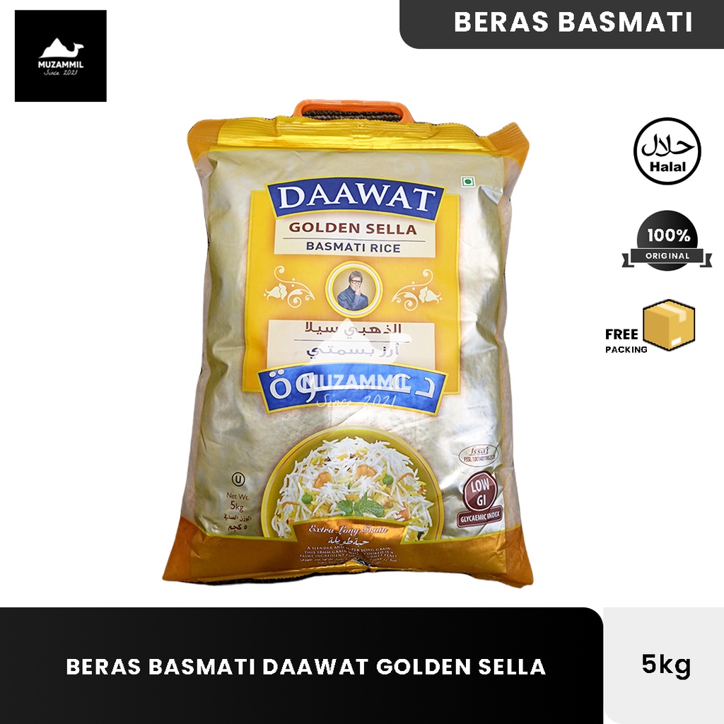 Jual Beras Basmati Daawat Golden Sella 5kg Sella Rice India Premium