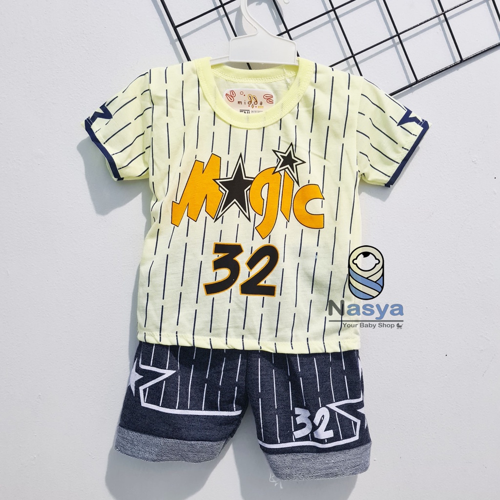 [J-018] Setelan Baju Pendek bayi laki-laki / Baju anak MURAH (0-6 bulan)